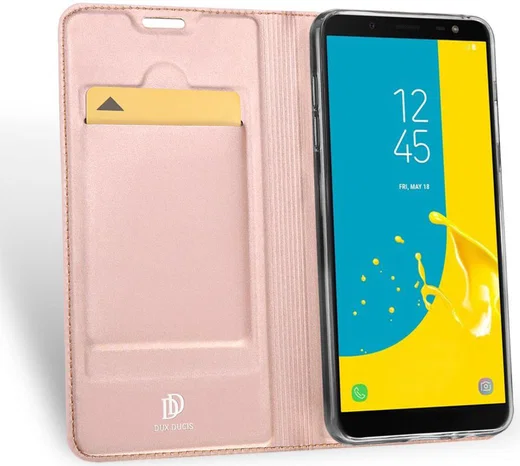 Dux Ducis Premium Book Case Samsung Galaxy J6 (2018) Hoesje Roze Goud afbeelding 2