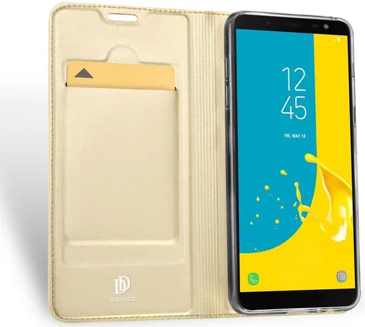 Dux Ducis Premium Book Case Samsung Galaxy J6 (2018) Hoesje Goud afbeelding 2