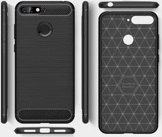 Honor 7S Geborsteld TPU Hoesje Grijs afbeelding 6