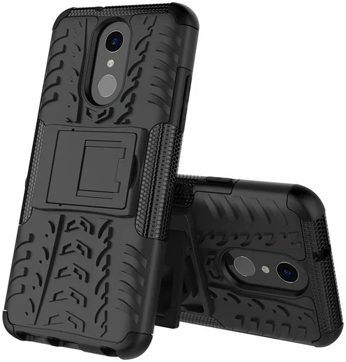 Robuust Hybride LG Q7 Hoesje Zwart afbeelding 1