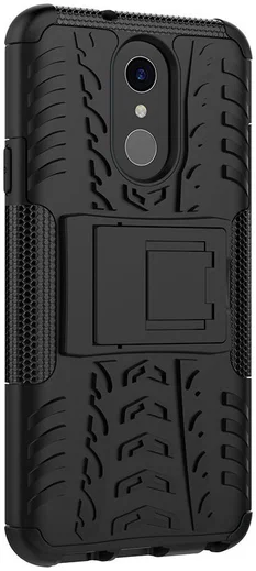 Robuust Hybride LG Q7 Hoesje Zwart afbeelding 7