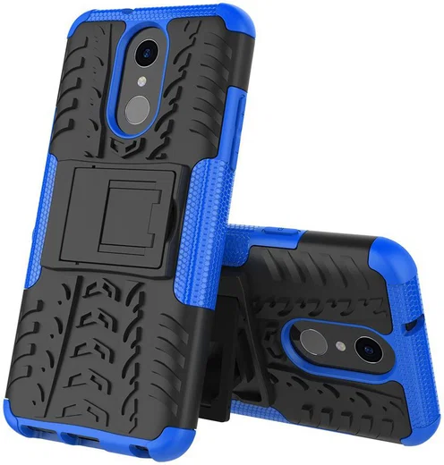 Robuust Hybride LG Q7 Hoesje Blauw afbeelding 2