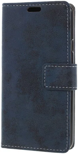 LG Q7 Vintage Portemonnee Hoesje Blauw afbeelding 4