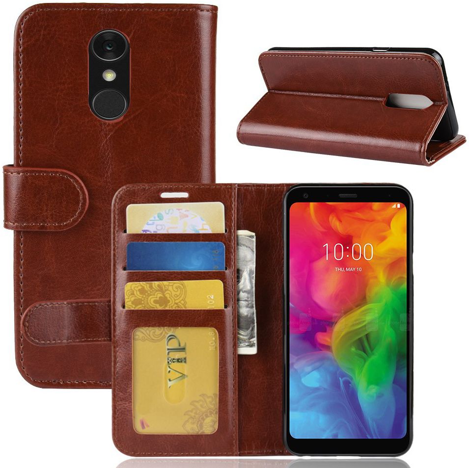 LG Q7 Book Cover Bruin afbeelding 5