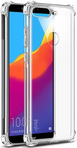 IMAK Huawei Y7 (2018) Hoesje TPU met Screenprotector Transparant afbeelding 2