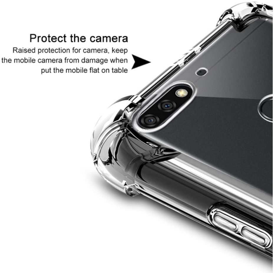 IMAK Huawei Y7 (2018) Hoesje TPU met Screenprotector Transparant afbeelding 6