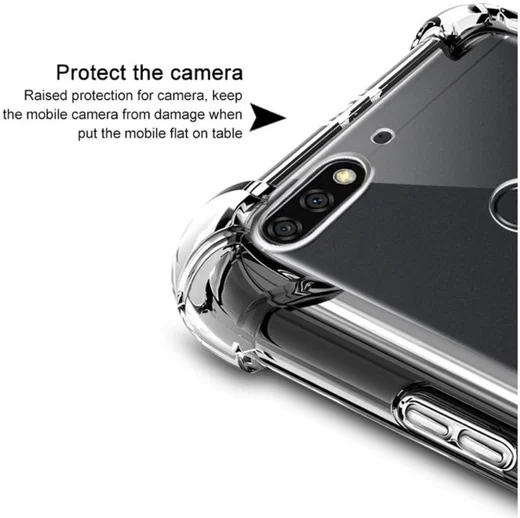 IMAK Huawei Y7 (2018) Hoesje TPU met Screenprotector Transparant afbeelding 6