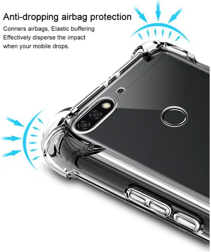 IMAK Huawei Y7 (2018) Hoesje TPU met Screenprotector Transparant afbeelding 3