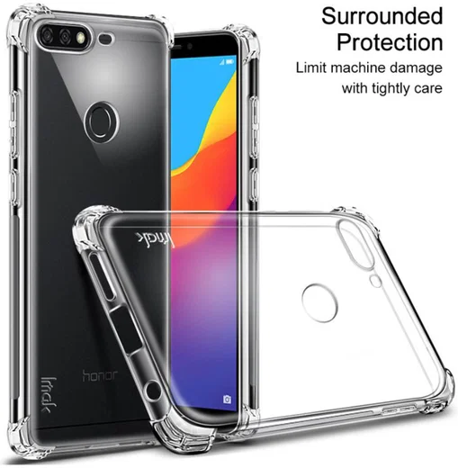 IMAK Huawei Y7 (2018) Hoesje TPU met Screenprotector Transparant afbeelding 7