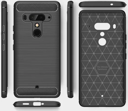 HTC U12+ Geborsteld TPU Hoesje Blauw afbeelding 11