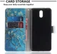 Nokia 3.1 Portemonnee Hoesje met Boom Opdruk Blauw afbeelding 2