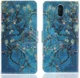 Nokia 3.1 Portemonnee Hoesje met Boom Opdruk Blauw afbeelding 5