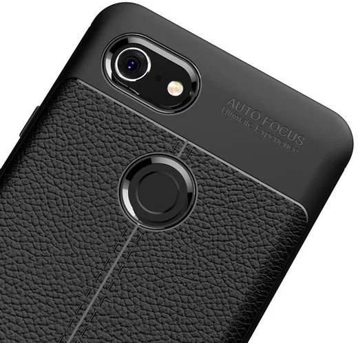 Google Pixel 3 XL Hoesje met Kunstleer Coating Zwart afbeelding 8