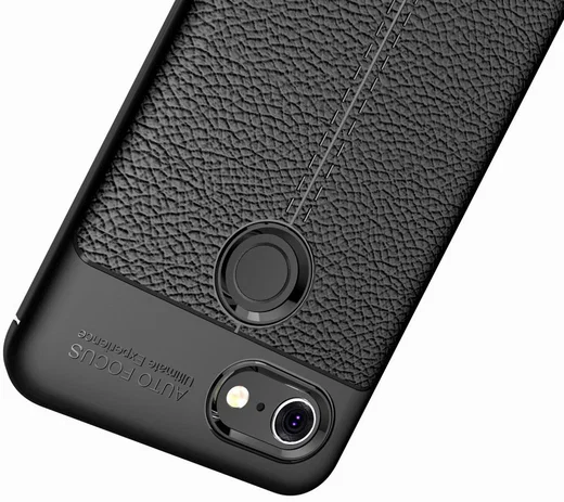 Google Pixel 3 Hoesje met Kunstleer Coating Zwart afbeelding 12