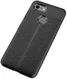 Google Pixel 3 Hoesje met Kunstleer Coating Zwart afbeelding 4