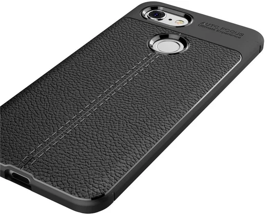 Google Pixel 3 Hoesje met Kunstleer Coating Zwart afbeelding 7