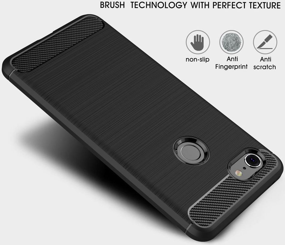 Google Pixel 3 XL Geborsteld TPU Hoesje Zwart afbeelding 6