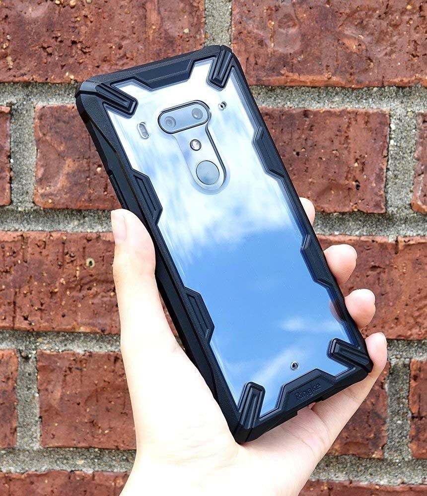 Ringke Fusion X HTC U12 Plus Hoesje Doorzichtig Black afbeelding 3