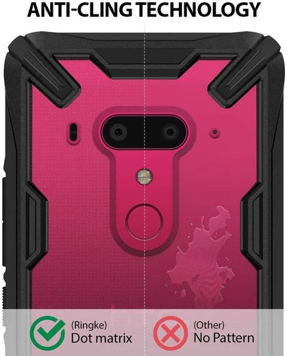 Ringke Fusion X HTC U12 Plus Hoesje Doorzichtig Black afbeelding 5