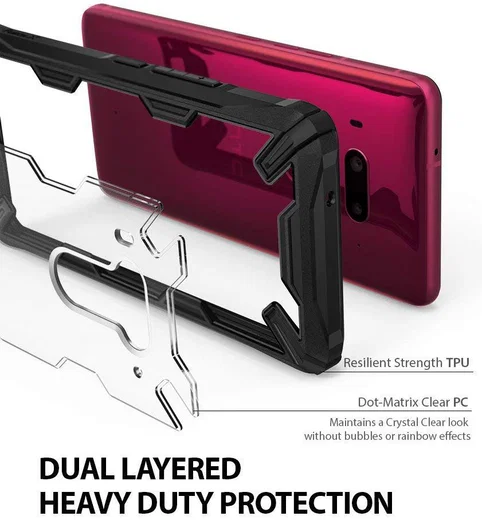Ringke Fusion X HTC U12 Plus Hoesje Doorzichtig Black afbeelding 7
