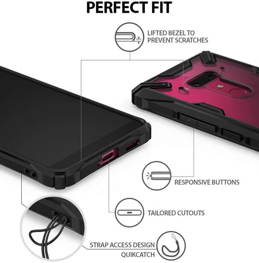 Ringke Fusion X HTC U12 Plus Hoesje Doorzichtig Black afbeelding 9