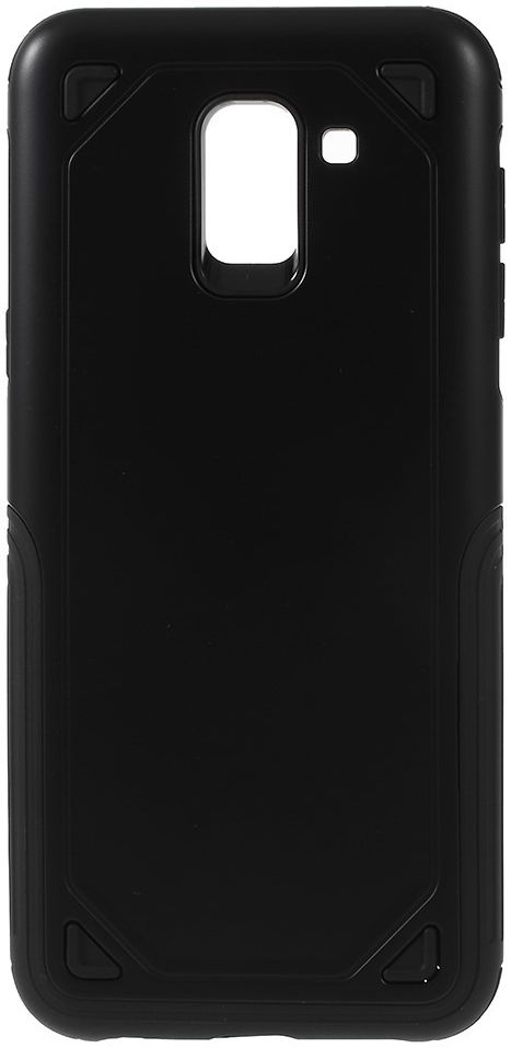 Samsung Galaxy J6 (2018) Robuust Hybride Hoesje Zwart afbeelding 1