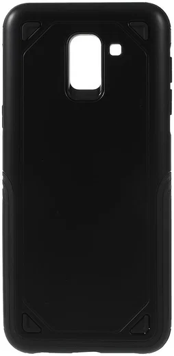 Samsung Galaxy J6 (2018) Robuust Hybride Hoesje Zwart afbeelding 1