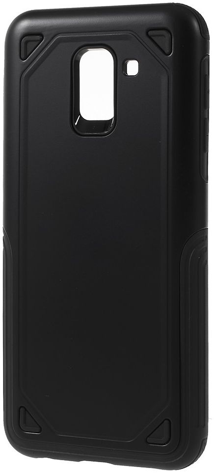 Samsung Galaxy J6 (2018) Robuust Hybride Hoesje Zwart afbeelding 2