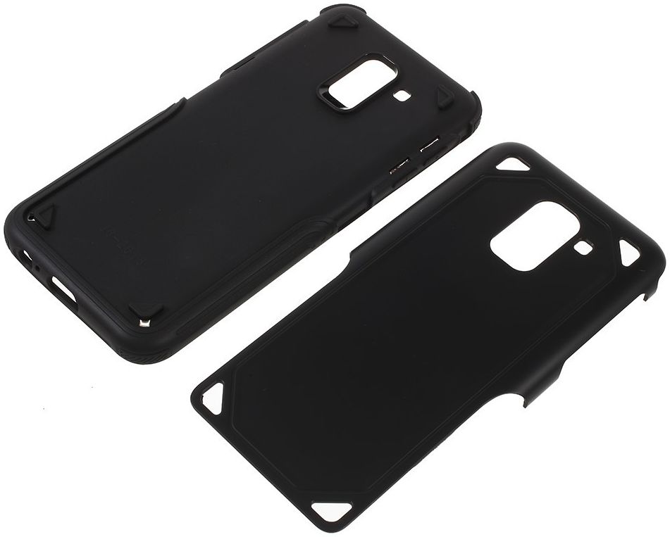 Samsung Galaxy J6 (2018) Robuust Hybride Hoesje Zwart afbeelding 10