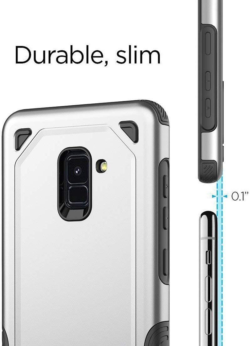 Samsung Galaxy J6 (2018) Robuust Hybride Hoesje Zwart afbeelding 4