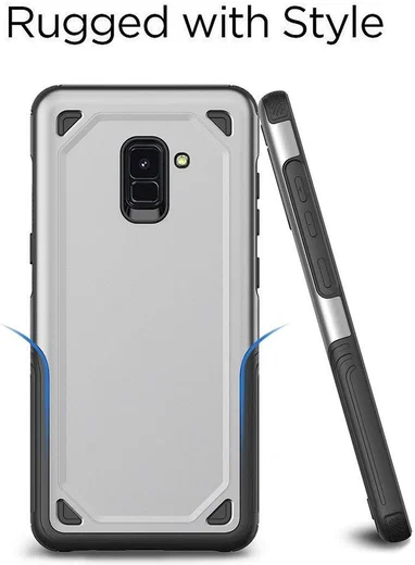 Samsung Galaxy J6 (2018) Robuust Hybride Hoesje Zwart afbeelding 5