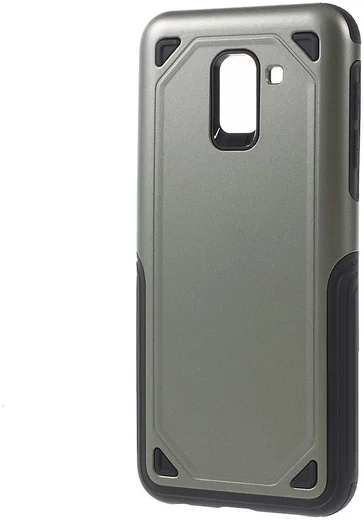 Samsung Galaxy J6 (2018) Robuust Hybride Hoesje Groen afbeelding 2