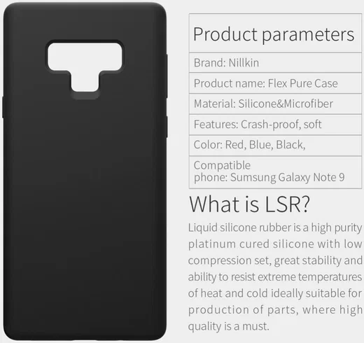 Nillkin Flex Pure Siliconen Cover Samsung Galaxy Note 9 Zwart afbeelding 15