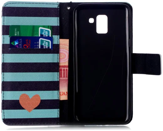 Samsung Galaxy J6 (2018) Portemonnee Hoesje Hart afbeelding 7