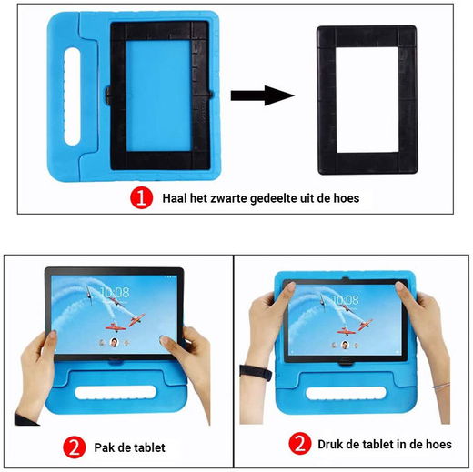 Samsung Galaxy Tab A 10.1 (2016) Kinder Tablethoes met Handvat Blauw afbeelding 18