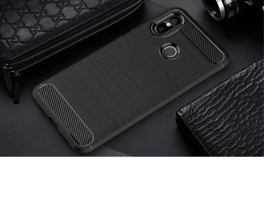 Xiaomi Mi 8 Geborsteld TPU Hoesje Zwart afbeelding 11