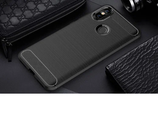 Xiaomi Mi A2 Geborsteld TPU Hoesje Zwart afbeelding 10