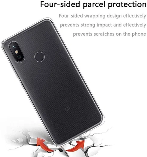 Xiaomi Mi A2 Lite Hoesje Dun TPU Transparant afbeelding 4