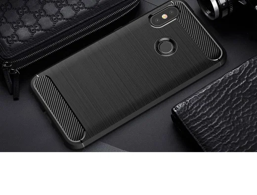 Xiaomi Mi A2 Lite Geborsteld TPU Hoesje Zwart afbeelding 11