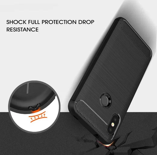 Xiaomi Mi A2 Lite Geborsteld TPU Hoesje Blauw afbeelding 4