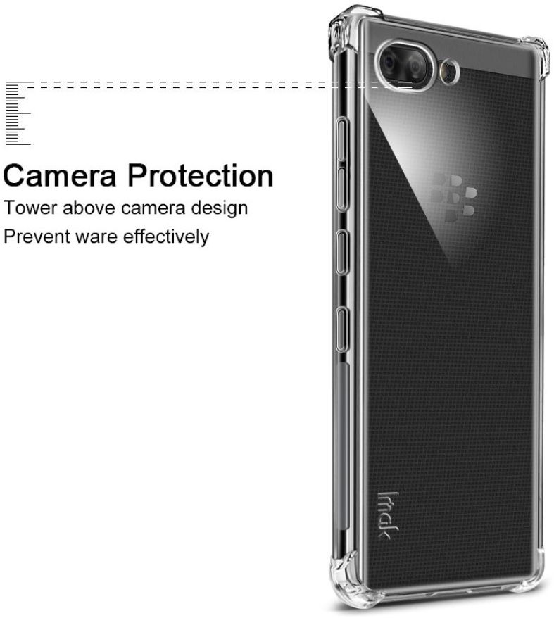 IMAK BlackBerry KEY2 Hoesje TPU met Screenprotector Matte Zwart afbeelding 5
