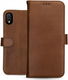 Rosso Deluxe Apple iPhone XR Hoesje Echt Leer Book Case Bruin afbeelding 14