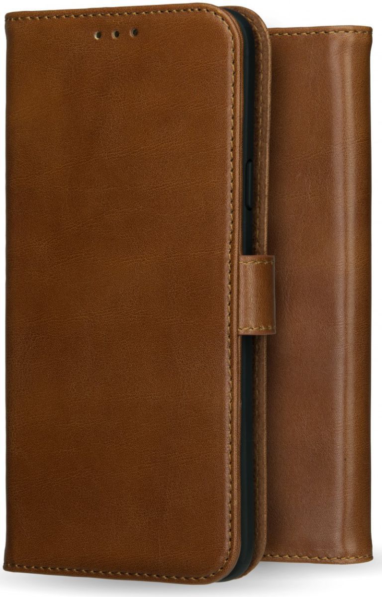 Rosso Deluxe Apple iPhone XR Hoesje Echt Leer Book Case Bruin afbeelding 10