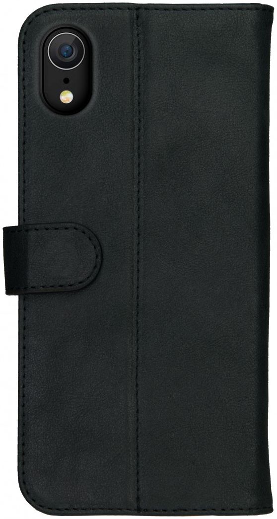 Rosso Deluxe Apple iPhone XR Hoesje Echt Leer Book Case Zwart afbeelding 12