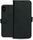 Rosso Deluxe Apple iPhone XS Max Hoesje Echt Leer Book Case Zwart afbeelding 14
