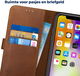 Rosso Deluxe Apple iPhone XS Max Hoesje Echt Leer Book Case Bruin afbeelding 5