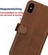 Rosso Deluxe Apple iPhone XS Max Hoesje Echt Leer Book Case Bruin afbeelding 8