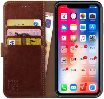Rosso Element Apple iPhone XR Hoesje Book Cover Bruin