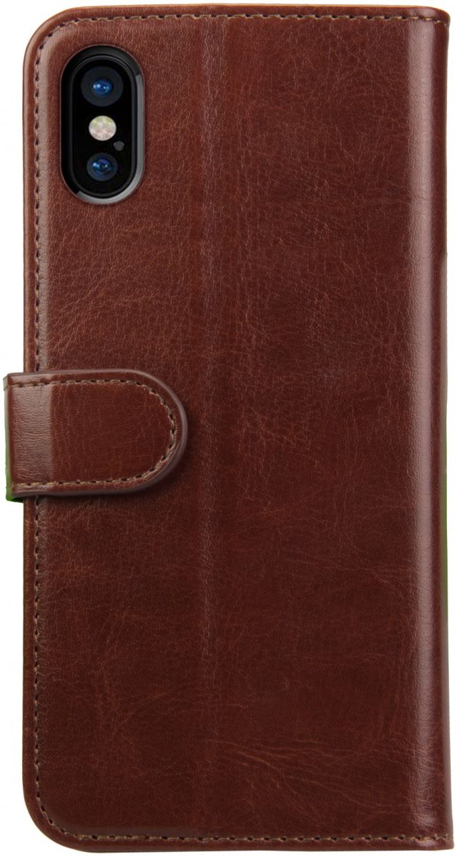 Rosso Element Apple iPhone XS Max Hoesje Book Cover Bruin afbeelding 2