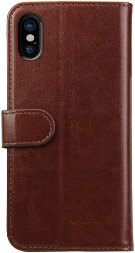 Rosso Element Apple iPhone XS Max Hoesje Book Cover Bruin afbeelding 2